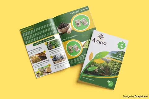 ayurva - Brochure / Catalogue Design by Graphicem, Madurai