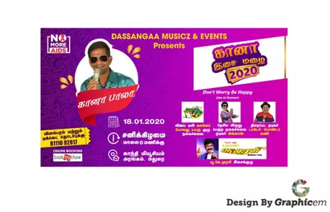 Dassangaa Musicz 2 - Events & Outdoor Activities Design by Graphicem, Madurai