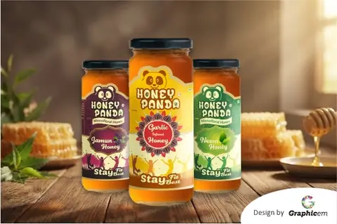 Honey Panda - Label Design by Graphicem, Madurai