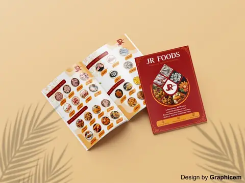 JR Foods - Menu Card Design by Graphicem, Madurai