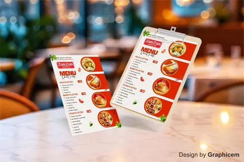 zam zam sweets - Menu Card Design by Graphicem, Madurai