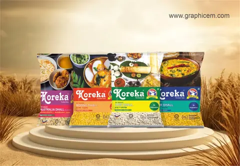korekka Dhall - Packaging Design by Graphicem, Madurai