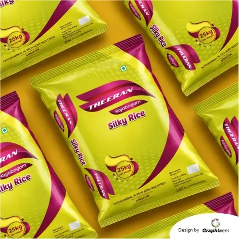 Theeran Silky Rice - Packaging Design by Graphicem, Madurai