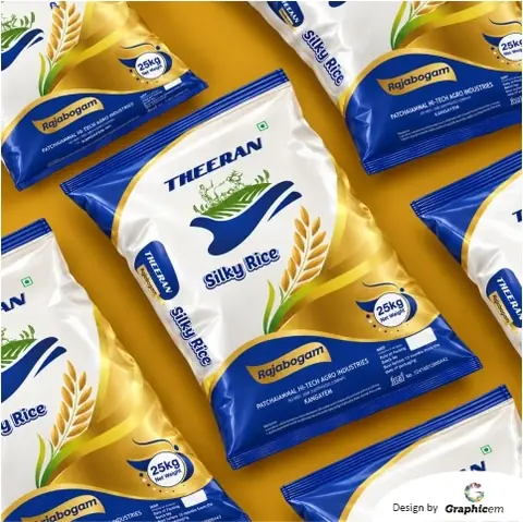 Theeran Silky Rice - Packaging Design by Graphicem, Madurai
