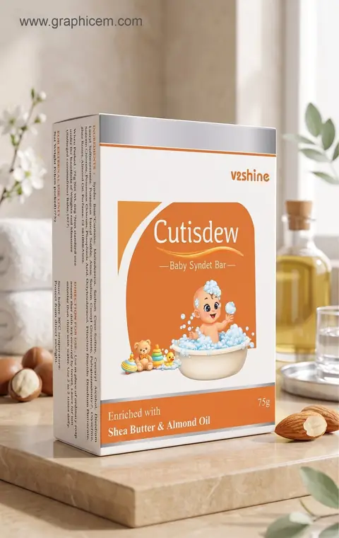 V2 shine soap box - Packaging Design by Graphicem, Madurai