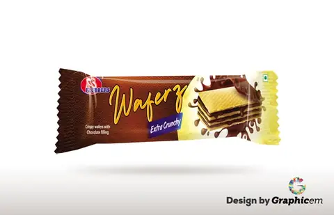 waferz-brown - Packaging Design by Graphicem, Madurai