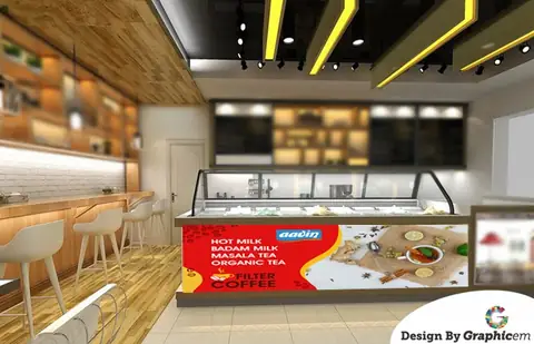 Aawin-counter-design - Shop Branding / Name Board Design by Graphicem, Madurai