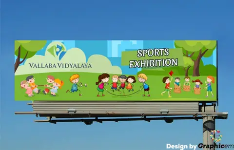 Vallaba Vidyalaya - Shop Branding / Name Board Design by Graphicem, Madurai