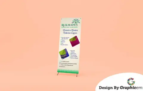 Rukmanis - Shop Branding / Name Board Design by Graphicem, Madurai
