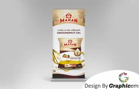 Maran Oil - Shop Branding / Name Board Design by Graphicem, Madurai
