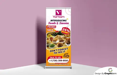 Varnam-Banner - Shop Branding / Name Board Design by Graphicem, Madurai